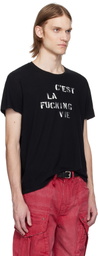 R13 Black 'C'est La Fucking Vie' Boy T-shirt