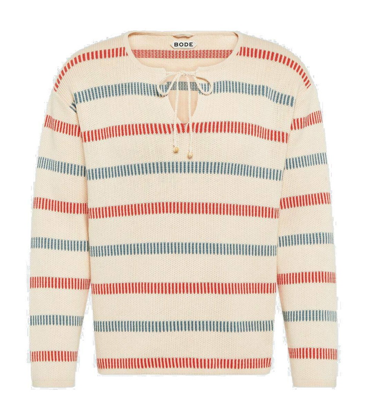 Photo: Bode Bay Stripe cotton sweater