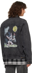 We11done Black Monster Pony Denim Jacket