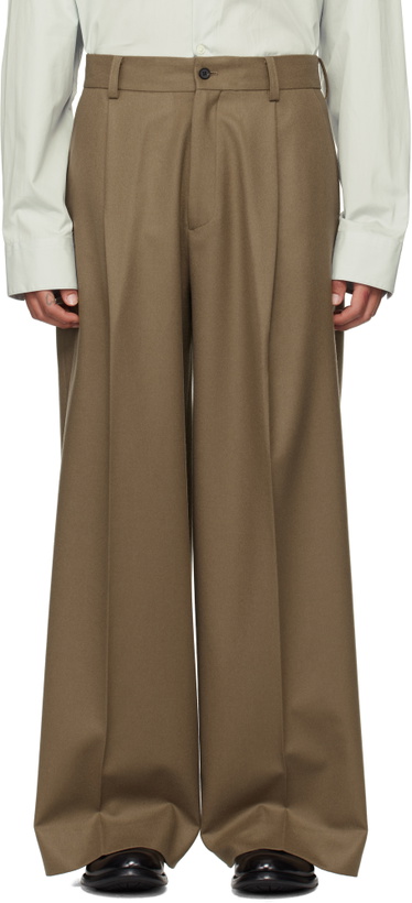 Photo: stein Brown Extra Wide Trousers