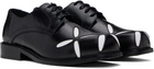 Stefan Cooke SSENSE Exclusive Black & White Slashed Square Toe Derbys
