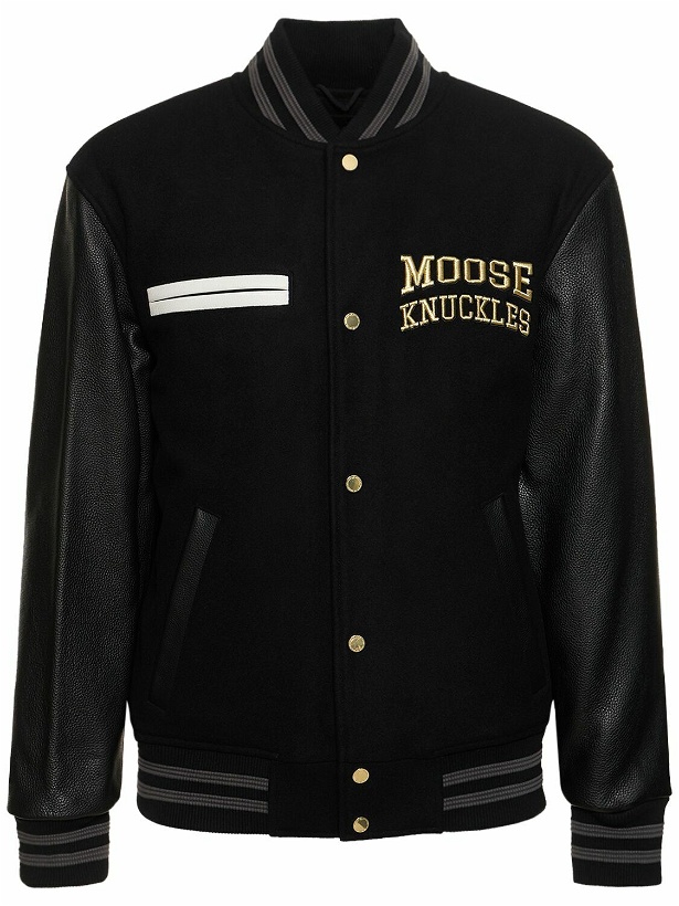 Photo: MOOSE KNUCKLES - Moose Varsity Bomber Jacket
