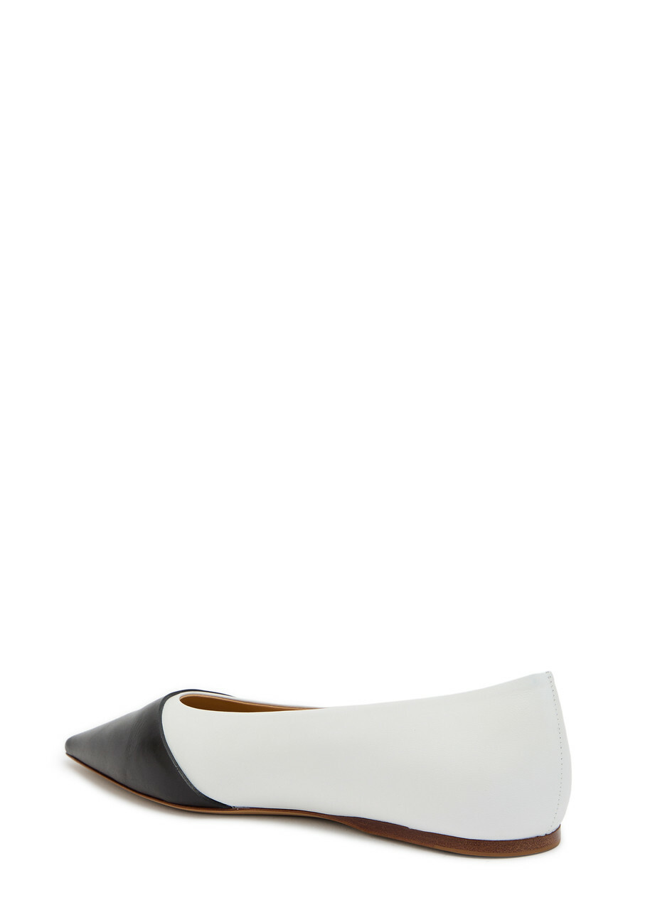 Gabriela Hearst Empress Colour-blocked Leather Ballet Flats White