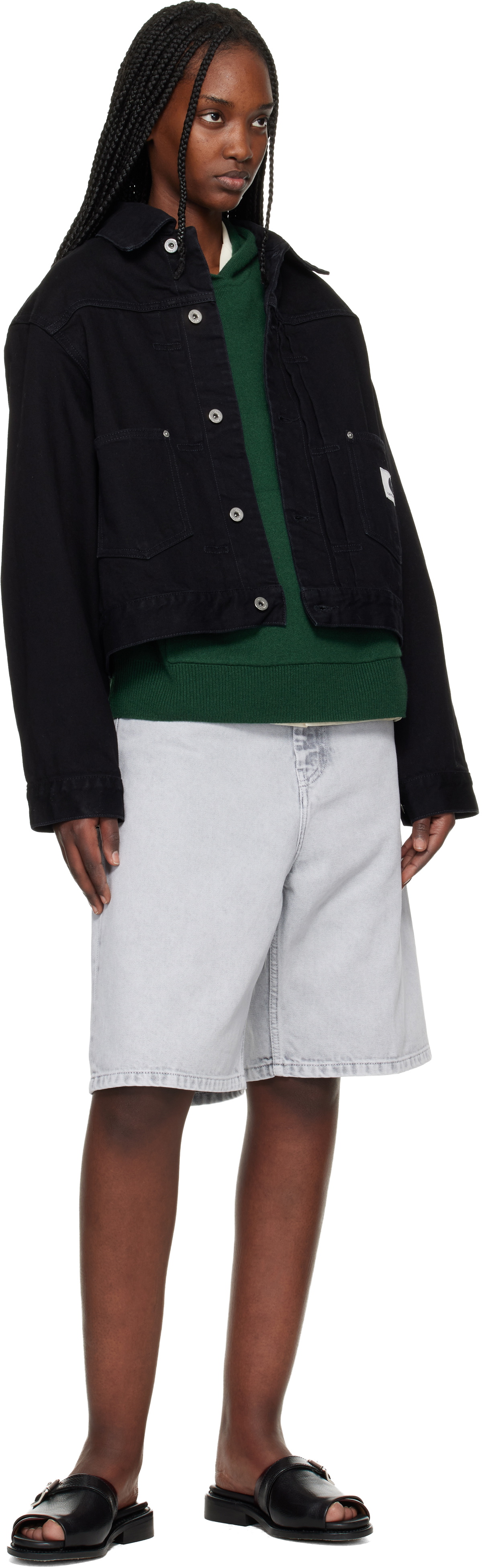 Carhartt Work In Progress Black Belmar Denim Jacket
