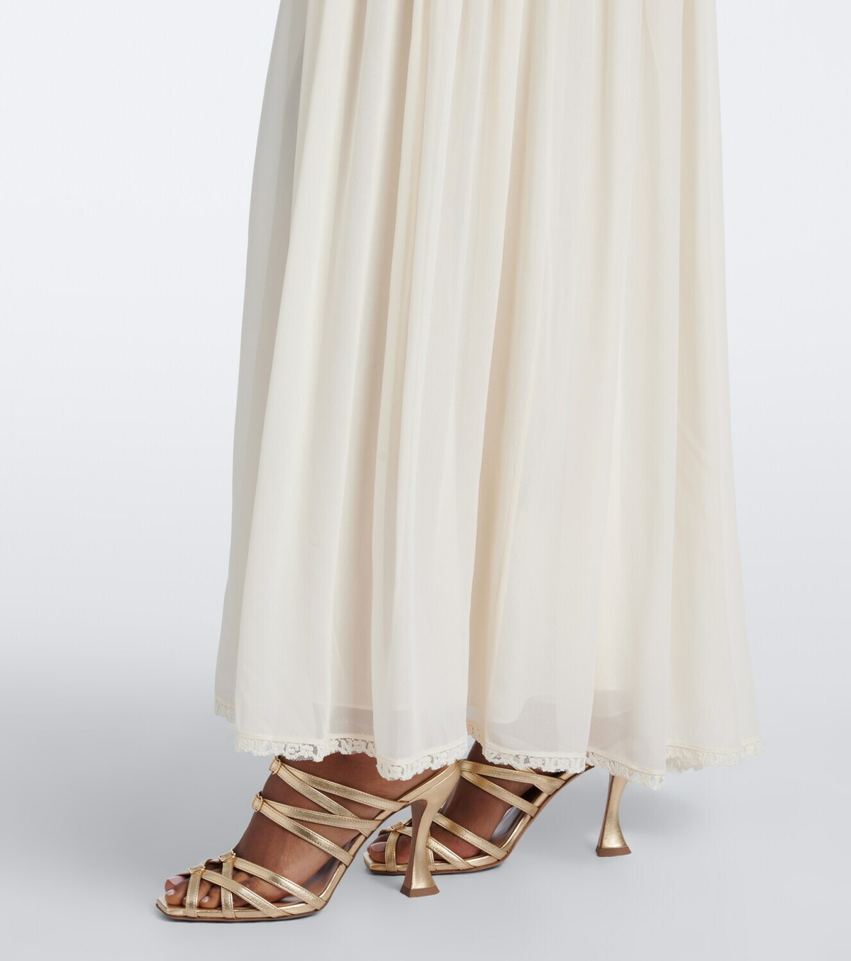 Zimmermann Fairlight lace-trimmed halterneck maxi dress