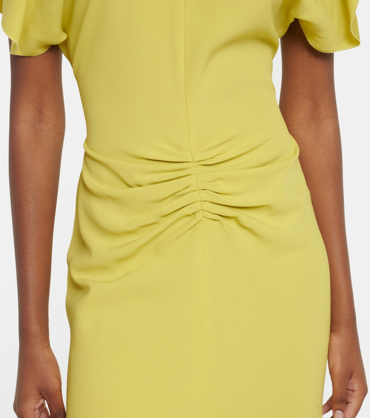 Victoria Beckham Bela gathered crêpe satin midi dress