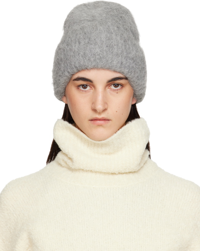 Photo: TOTEME Gray Alpaca Knit Beanie