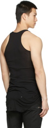 Rick Owens Black Basic Rib Tank Top