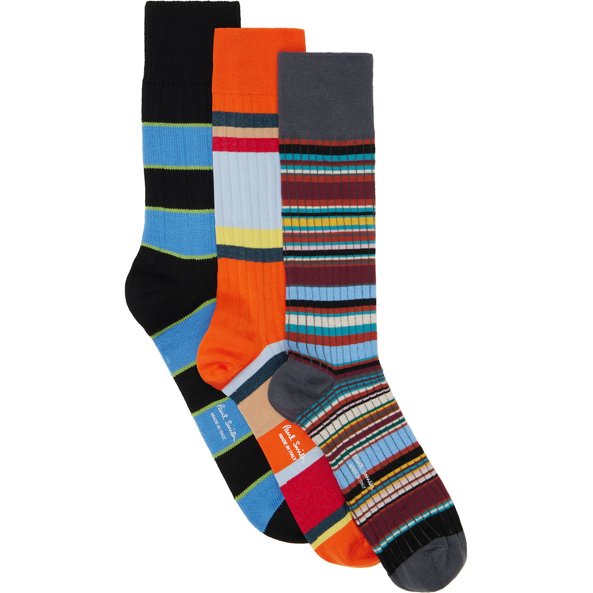 Paul Smith Three-Pack Multicolor Stripe Mix Socks