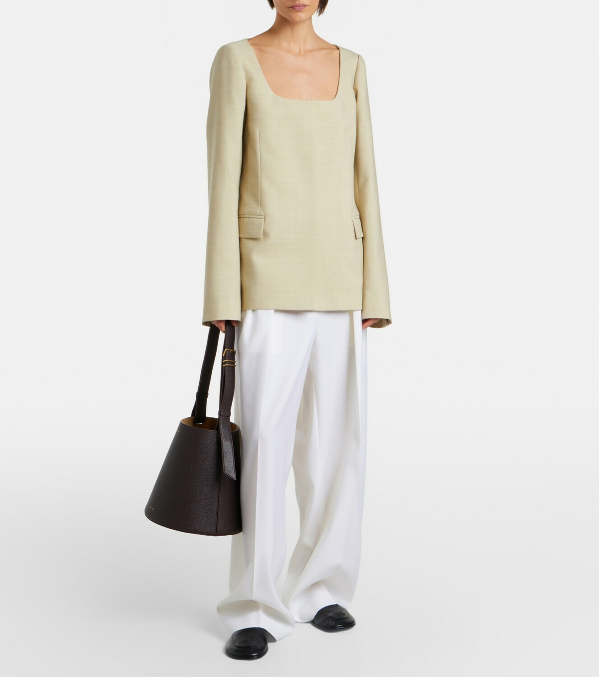 Calvin Klein Collection Orbita Small leather bucket bag