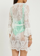 Melissa Odabash Naia Lace Cover-up Mini Dress White