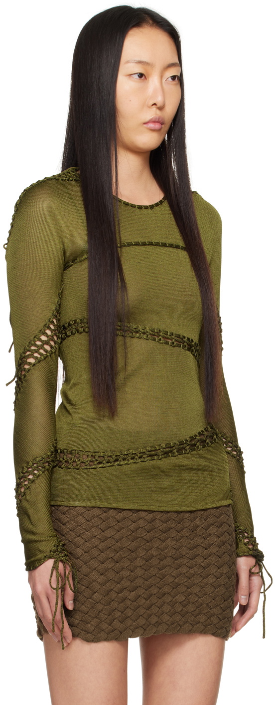 Isa Boulder SSENSE Exclusive Khaki Jigsaw Long Sleeve T-Shirt Isa