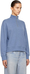 rag & bone Blue Everyday Terry Half-Zip Sweater
