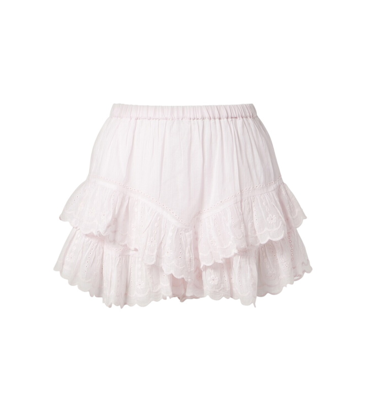 Photo: Marant Etoile Jocadia broderie anglaise cotton shorts
