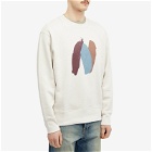 Norse Projects Men's Arne Relaxed Paint N Logo Crew Sweatshirt in Marble White