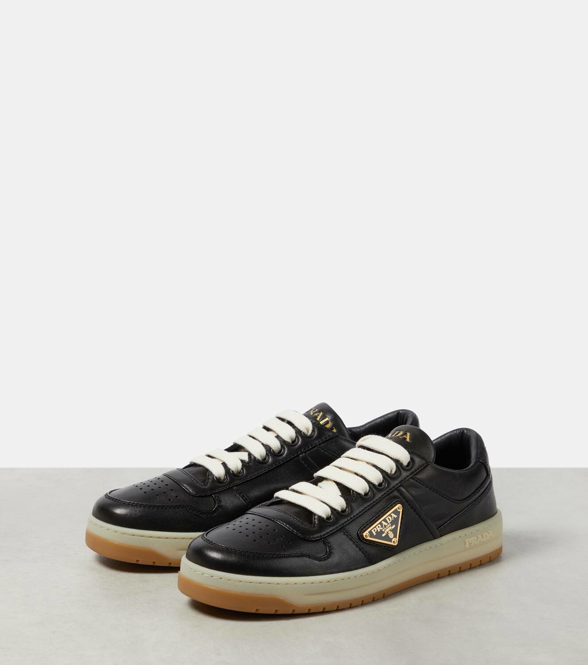 Prada Downtown leather low-top sneakers