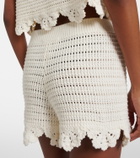 Chloé Crochet scalloped cotton shorts