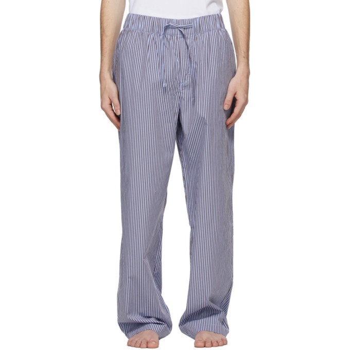 Photo: Tekla Blue and Brown Striped Pyjama Pants