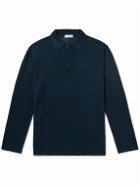 Richard James - Slim-Fit Linen Polo Shirt - Blue