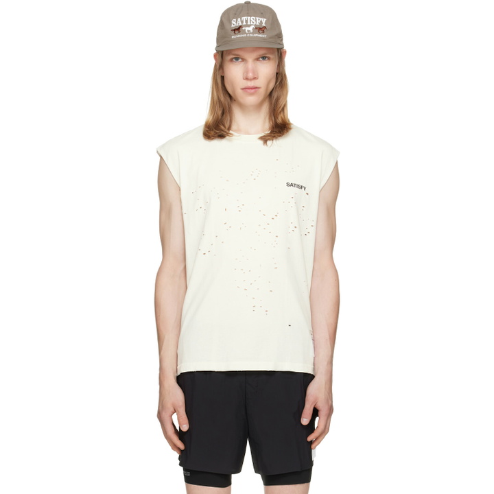 Photo: Satisfy Off-White MothTech Muscle Tank Top