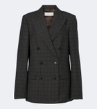 Dries Van Noten Checked double-breasted wool blazer