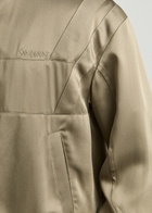 Saint Laurent Panelled Satin Bomber Jacket Green