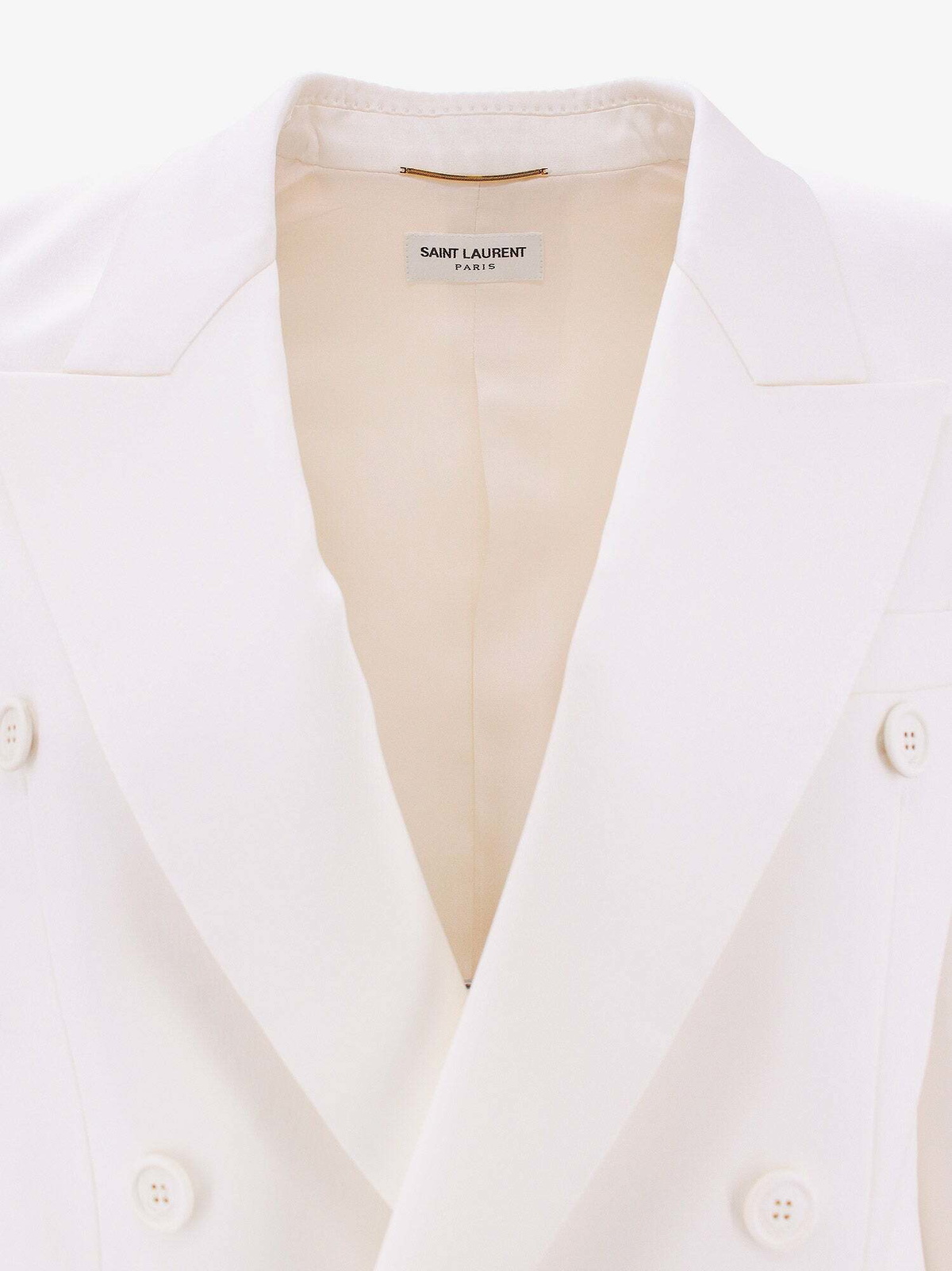 Saint Laurent Blazer White Womens Saint Laurent