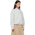 Acne Studios Blue & Gray Striped Polo