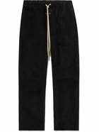 Fear of God - Eternal Straight-Leg Suede Drawstring Trousers - Black