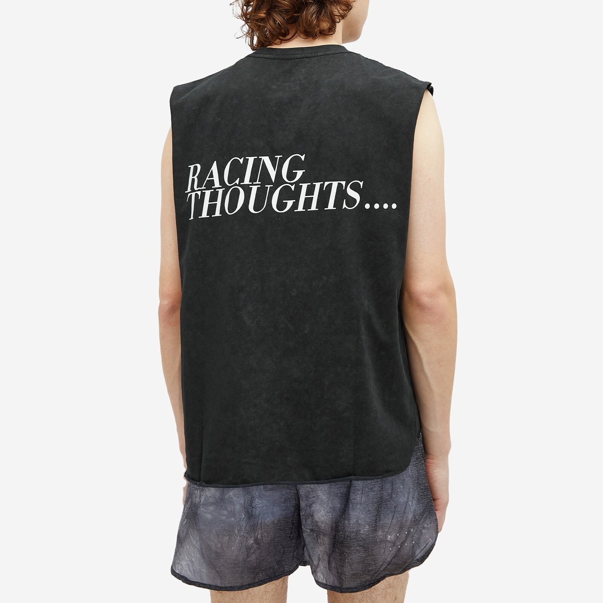 Over Over Men's Racing Thoughts Easy Tank Top in Black