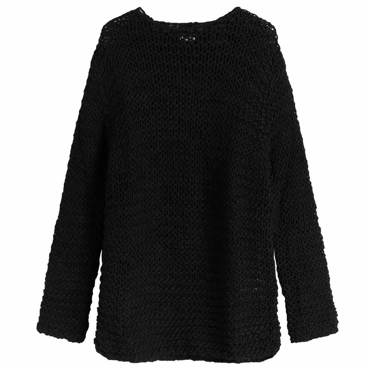 Comme des Garçons Men's Wool Garter Stitch Knit in Black