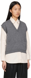 Margaret Howell Grey Merino Cashmere Sweater Vest
