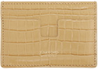 TOM FORD Beige Croc Card Holder