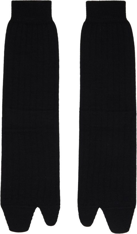 Photo: Maison Margiela Black Bootleg Tabi Socks