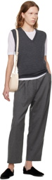 Totême Gray Deep Pleat Trousers