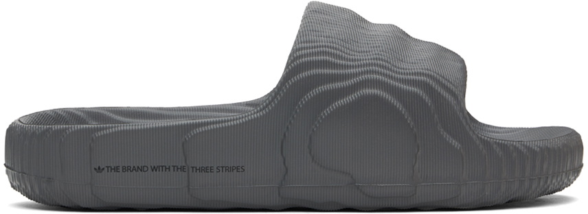 adidas Originals Gray Adilette 22 Pool Slides