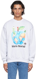 Online Ceramics Grey 'Worm Hearted' Sweatshirt