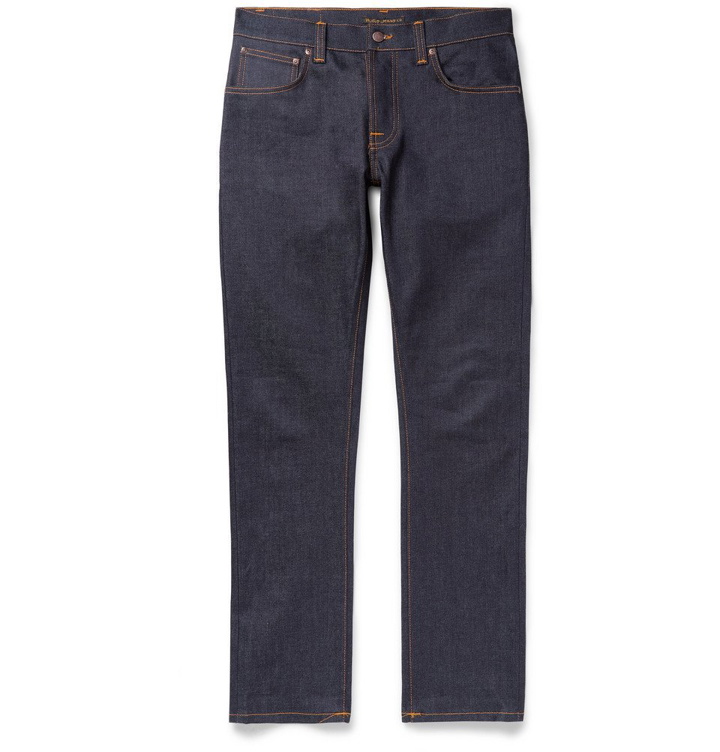 Photo: Nudie Jeans - Grim Tim Slim-Fit Organic Stretch-Denim Jeans - Blue