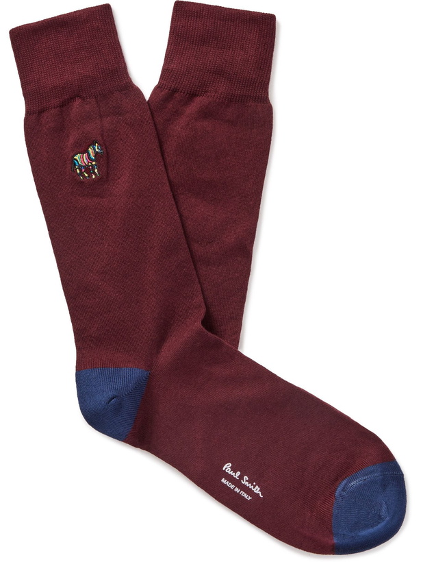 Photo: Paul Smith - Embroidered Cotton-Blend Socks