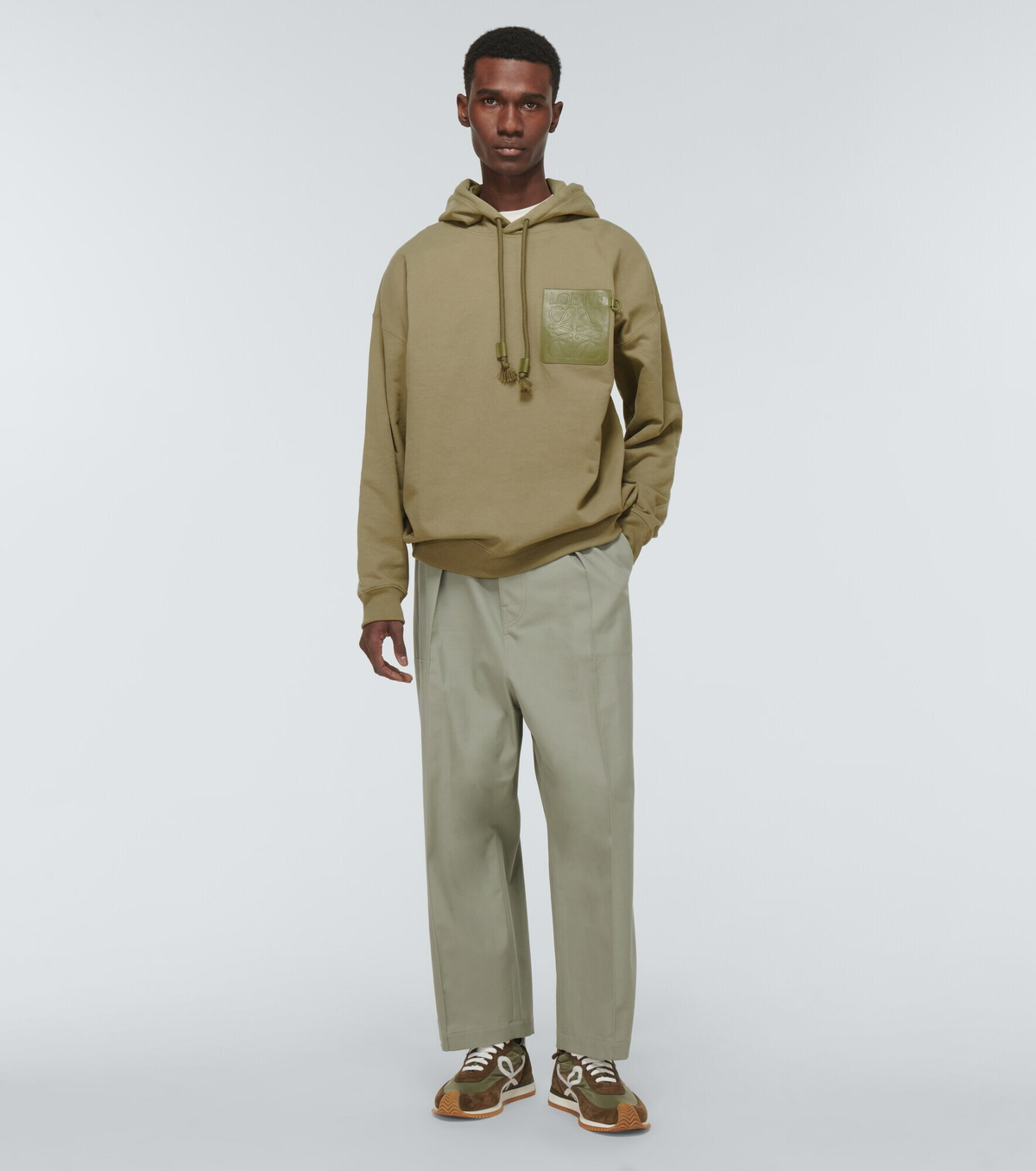 【Loewe】Anagram cotton hoodie コットン100% パーカー Loewe - Anagram cotton jersey hoodie Loewe