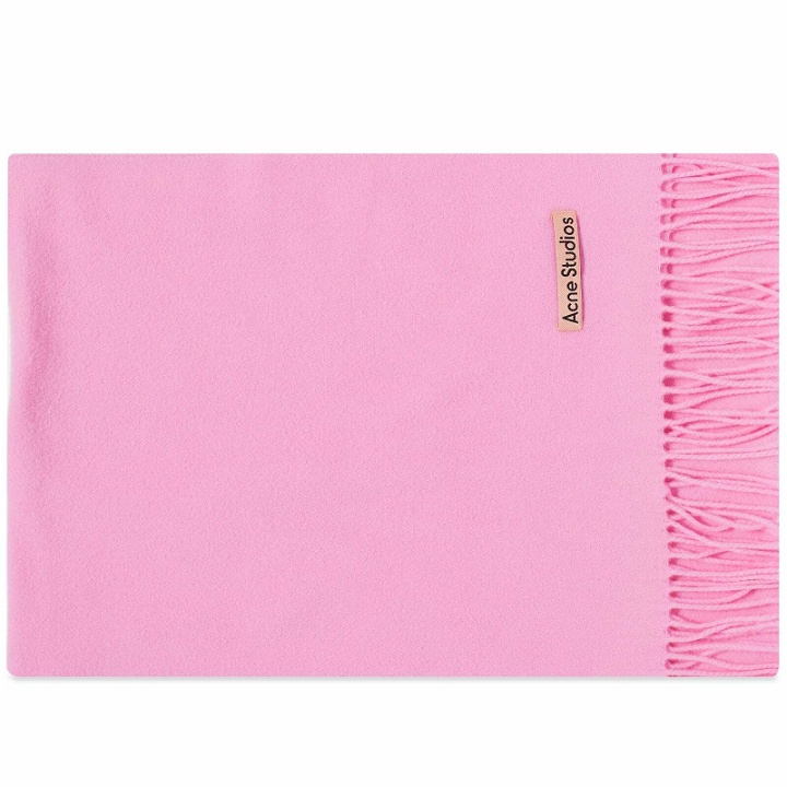 Photo: Acne Studios Canada Narrow New Scarf in Bubble Pink