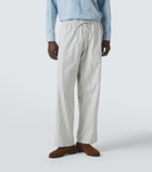 Umit Benan Julian striped cotton wide-leg pants