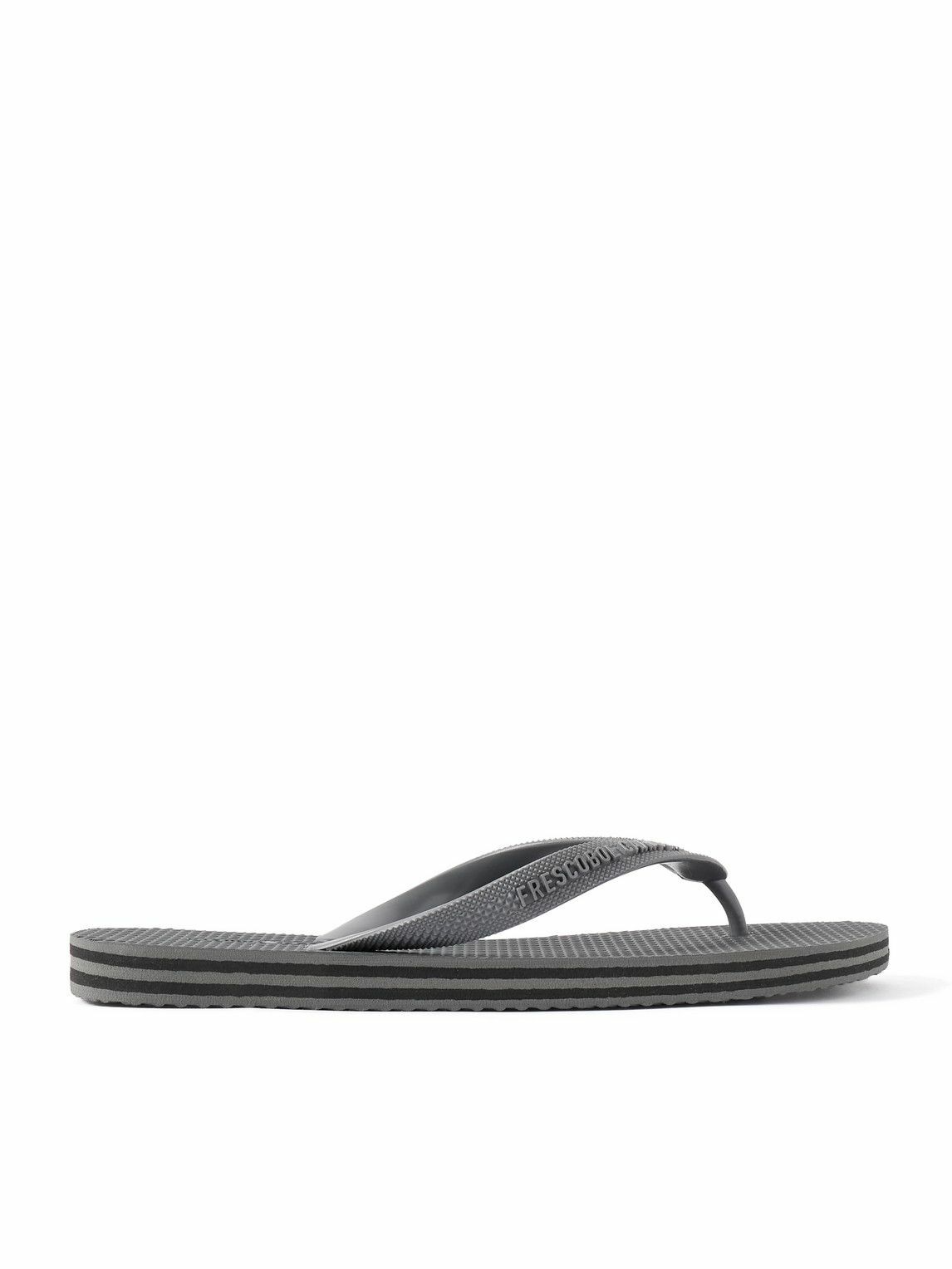 Frescobol Carioca - Fabio Logo-Embossed Rubber Flip Flops - Gray