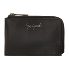 Yohji Yamamoto Black Signature Logo Wallet