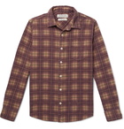 Remi Relief - Checked Brushed Cotton-Flannel Shirt - Purple