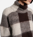 Proenza Schouler Kai checked alpaca-blend turtleneck sweater