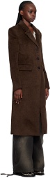 lesugiatelier Brown Single-Breasted Coat