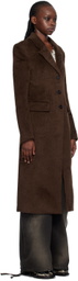 lesugiatelier Brown Single-Breasted Coat