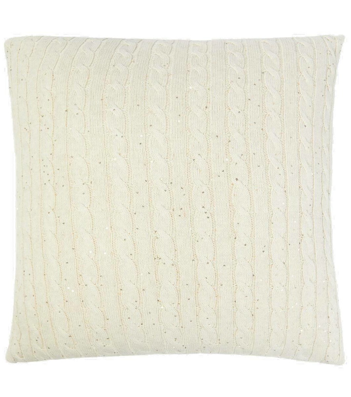 Photo: Brunello Cucinelli Cable-knit cotton-blend cushion