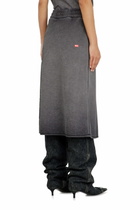 Diesel Fleece midi skirt with dévoré print - Skirts Womens in Grey